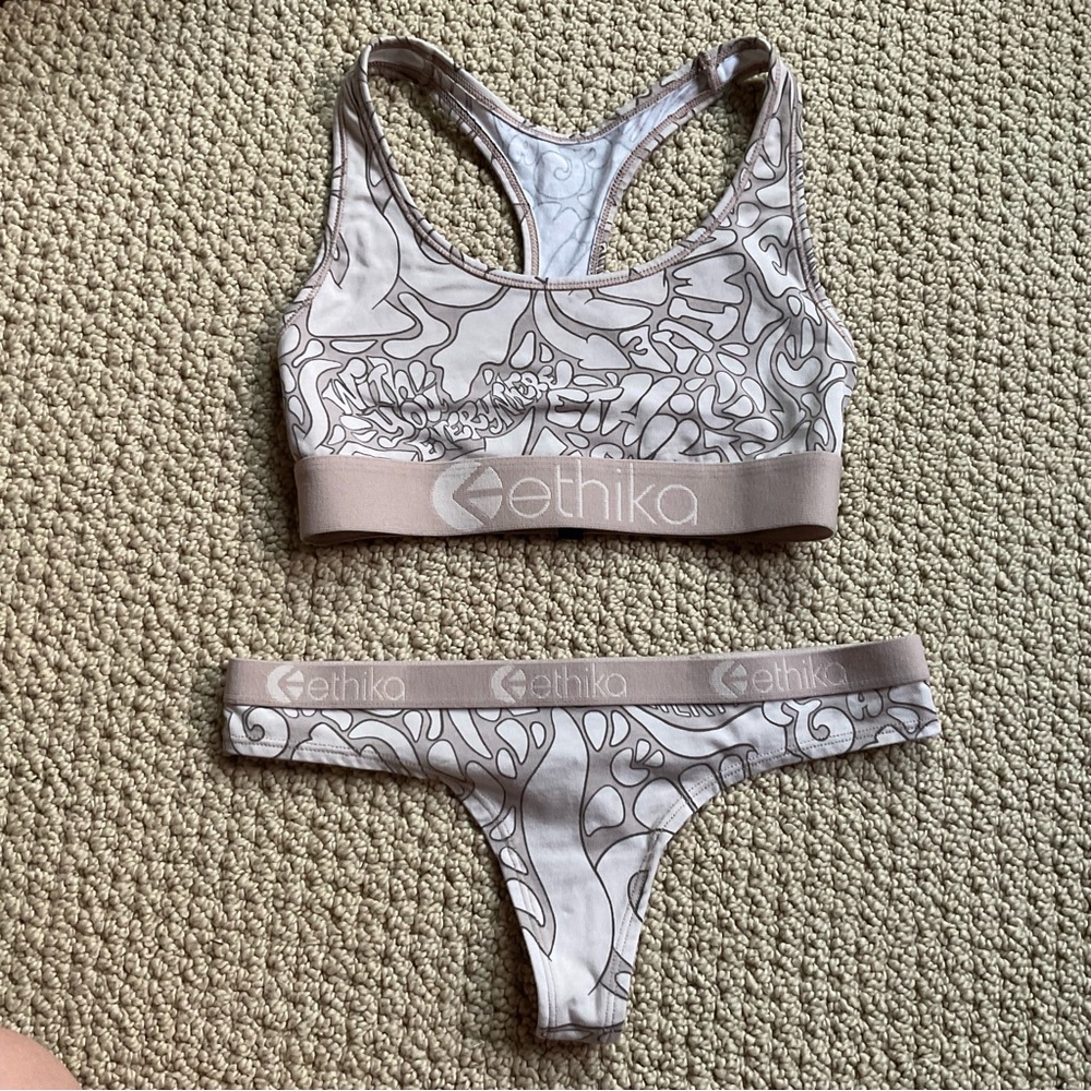 New Ethika Bra and Thong Set Size XS.